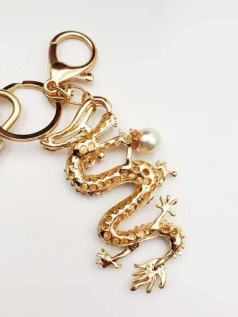 Authentic Louis Vuitton Gold Padlock 🔒 Key Set w/ Unbranded Dragon Bag Charm - Picture 6 of 9